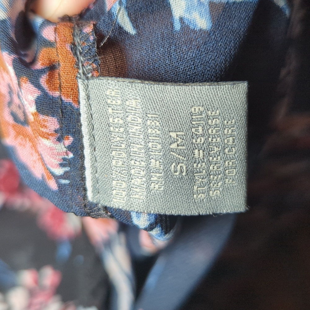 Charlotte Russe Black Sheer Floral Kimono Cardigan Open Front Women's Size S/M - Picture 4 of 5
